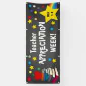School Leraar waarderingsweek Spandoek (Verticaal)