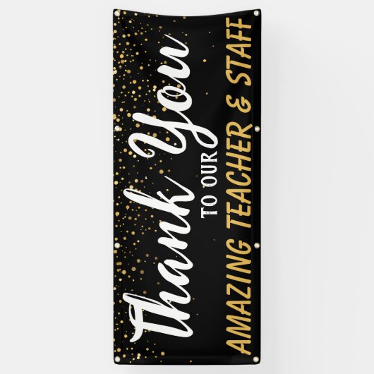 School Leraar waarderingsweek Spandoek (Verticaal)