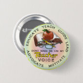 School-leraarsstem Ronde Button 5,7 Cm (Voorkant /achterkant)