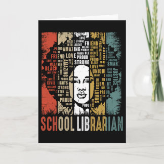 School Librarian Afro African American Black Histo Kaart