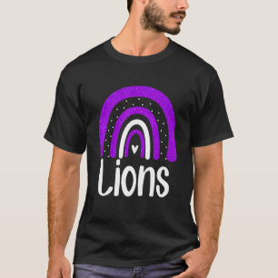 School Lions Mascot Rainbow Lion Sports Spirit T-shirt