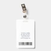 School Logo Foto Barcode Aangepaste Studenten ID Badge (Achterkant met clip)
