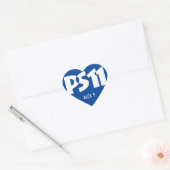 School Logo gepersonaliseerde naam hart Hart Sticker (Envelop)