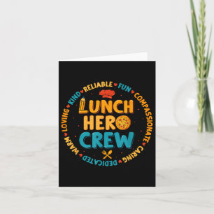 School Lunch Heldenploeg Grappige Cafetariamedewer Kaart