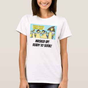 School Lunch Hero Day T - MASKED UP! Klaar om te d T-shirt