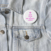 School Lunch Lady houdt van voeding Ronde Button 5,7 Cm (In situ)