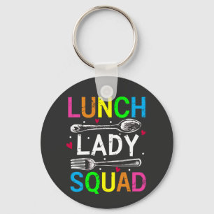 School Lunch Lady Squad Cafeteria Workers Button Sleutelhanger