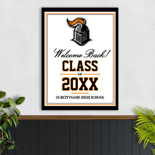 School Mascotte Klas Reünie Welkom Poster