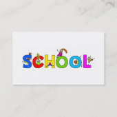 School, Miss Cathy Childs, Visitekaartje (Achterkant)