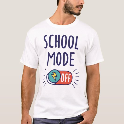 School Mode Off T-shirt (Voorkant)