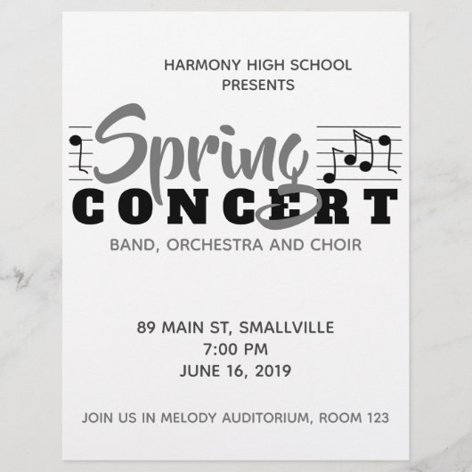 School Music Concert Flyer en Program (Voorkant)