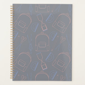 school naadloos patroon in lineart stijl planner