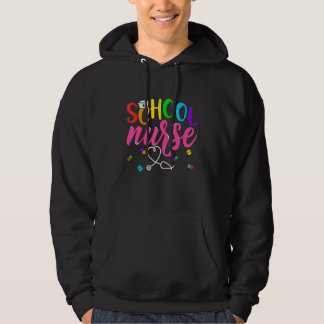 School Nurse Stethoscope Back To School Women Nurs Hoodie