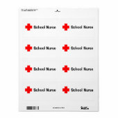 School Nurse stickers for office (Feuille entière)