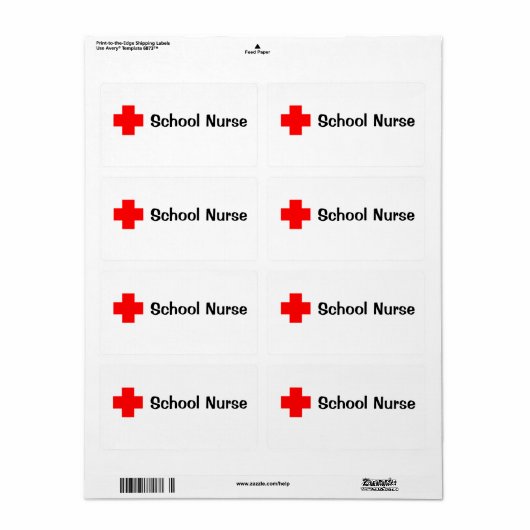 School Nurse stickers for office (Feuille entière)