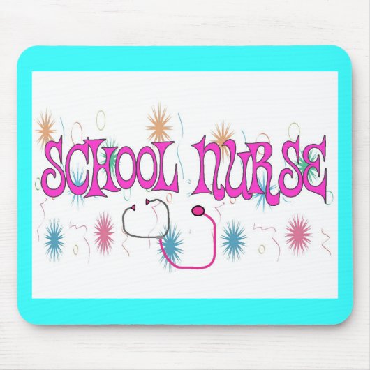 SCHOOL-NURSE Unieke cadeauitems Muismat (Voorkant)