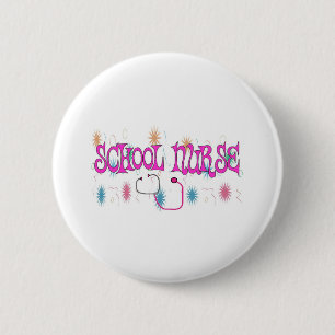 SCHOOL-NURSE Unieke cadeauitems Ronde Button 5,7 Cm