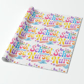 School Nurse Wrapping Paper Cadeaupapier (Uitgerold)
