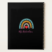 School Objects Rainbow Teaching is mijn jam Planner (Achterkant)