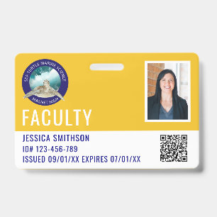 School of Business Foto ID Zonnige Gele Badge