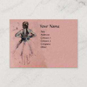 SCHOOL OF DANCE BALLERINA, ROZE BLAUWE BALLETDANSE VISITEKAARTJE