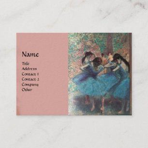 SCHOOL OF DANCE BALLERINA, ROZE BLAUWE BALLETDANSE VISITEKAARTJE