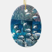 School of Fish in Ocean Rocks Keramisch Ornament (Achterkant)