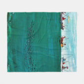 School of Fish Onder Lines van Thornton Utz Fleece Deken (Voorkant (Horizontaal))
