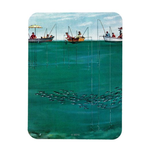 School of Fish Onder Lines van Thornton Utz Magneet (Verticaal)