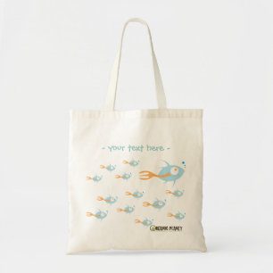 School of Fish Organic Planet Reused Canvas Bags Tote Bag