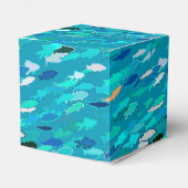 School of Fish, Turquoise, Blue en Aqua Bedankdoosjes (Achterkant)