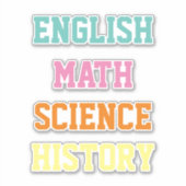 School onderwerp Sticker (Voorkant)