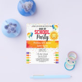 school Party fondsenwerving Flyer (Enkel)