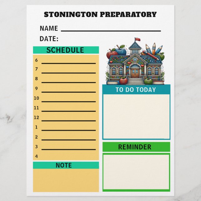 School Planning Stationery Briefhoofd (Voorkant)