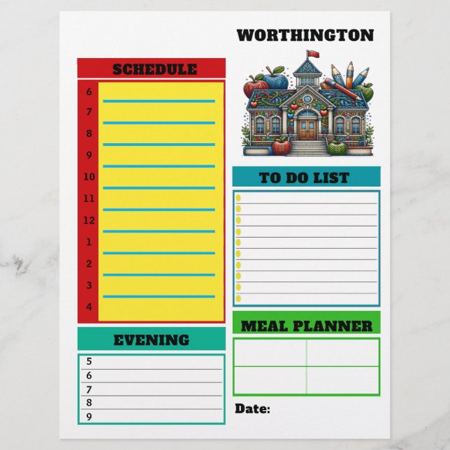 School Planning Stationery Briefhoofd (Voorkant)