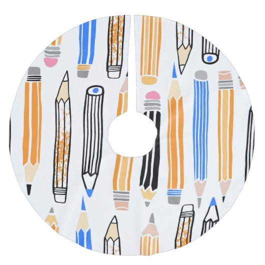 School potlood hand getekende illustratie kerstboom rok (Voorkant)