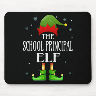 School Principal Elf Xmas Grappige Familie Matchin Muismat