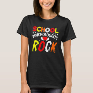 School Psychologen Rock Psychologie Leraar Studie T-shirt