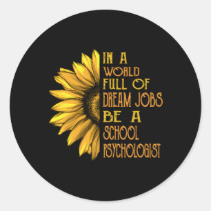 School psychologen ronde sticker