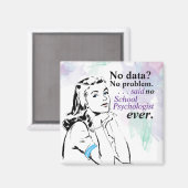 School Psychologie Data Humor Magnet Magneet (Voorkant / Achterkant)