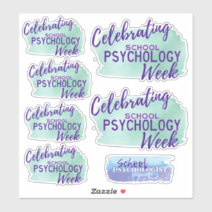 School Psychologie Week Contour Sticker Collectie