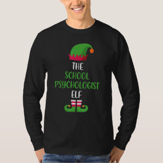 School Psychologist Elf Family Matching Group Chri T-shirt