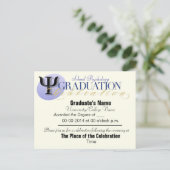 School Psychology Afstuderen Briefkaart (Staand voorkant)