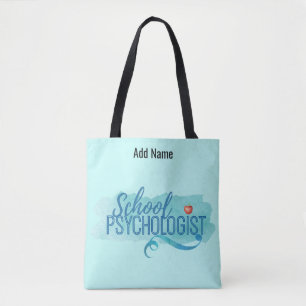 School Psycholoog Custom Name Shoulder Canvas tas