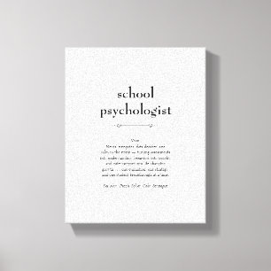 School Psycholoog Definitie Bedankt Gift Canvas Afdruk