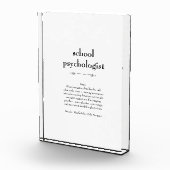 School Psycholoog Definitie Bedankt Gift Fotoblokken (Rechts)