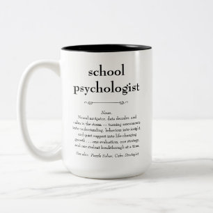 School Psycholoog Definitie Bedankt Gift Tweekleurige Koffiemok