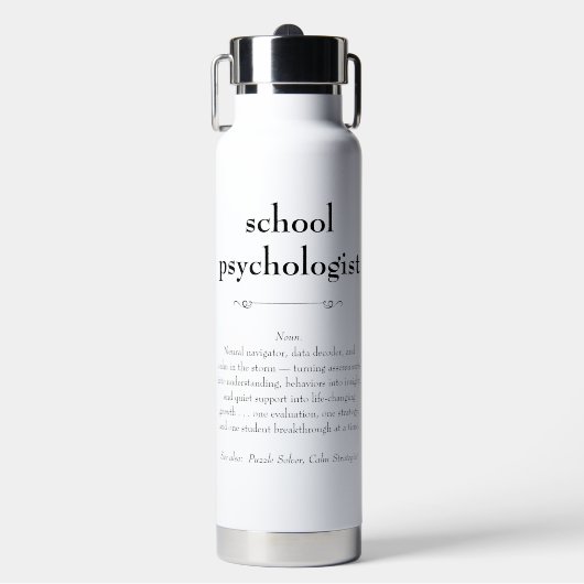 School Psycholoog Definitie Bedankt Gift Waterfles (Voorkant)