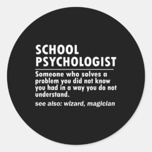 School psycholoog definitie CK naar school plezier Ronde Sticker