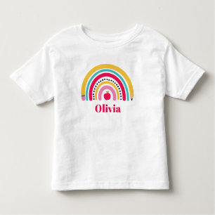 School Regenboog Gepersonaliseerde Naam terug naar Kinder Shirts
